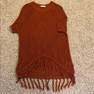 Super cute rust color Aztec sweater dress